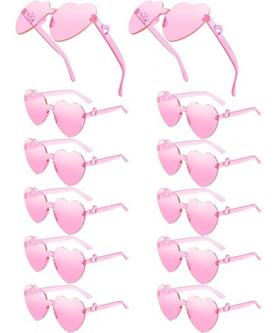 12PCS Heart Sunglasses Candy Color Heart Glasses for Women Heart Sun Glasses for Bachelorette Birthday Party 1-12pc Pink $8.4...