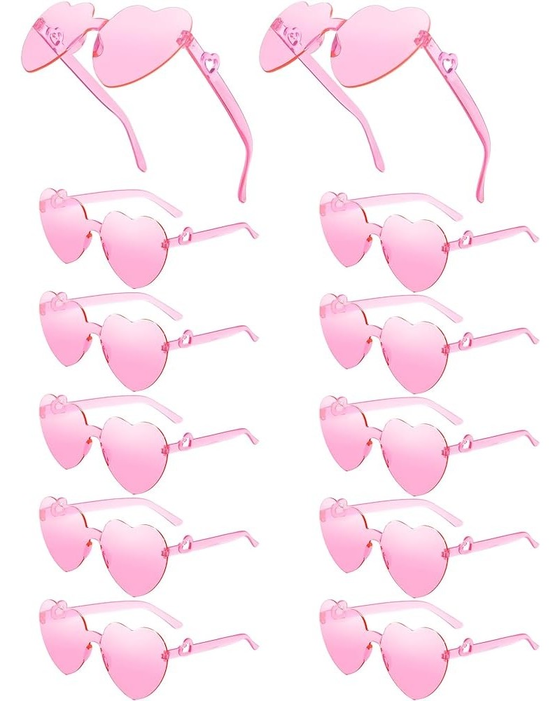 12PCS Heart Sunglasses Candy Color Heart Glasses for Women Heart Sun Glasses for Bachelorette Birthday Party 1-12pc Pink $8.4...