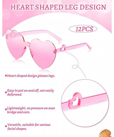 12PCS Heart Sunglasses Candy Color Heart Glasses for Women Heart Sun Glasses for Bachelorette Birthday Party 1-12pc Pink $8.4...