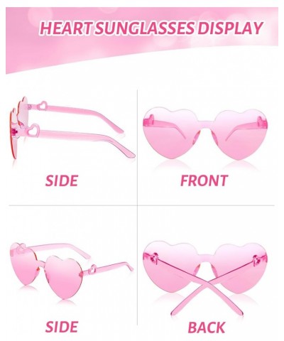 12PCS Heart Sunglasses Candy Color Heart Glasses for Women Heart Sun Glasses for Bachelorette Birthday Party 1-12pc Pink $8.4...