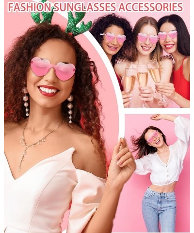 12PCS Heart Sunglasses Candy Color Heart Glasses for Women Heart Sun Glasses for Bachelorette Birthday Party 1-12pc Pink $8.4...