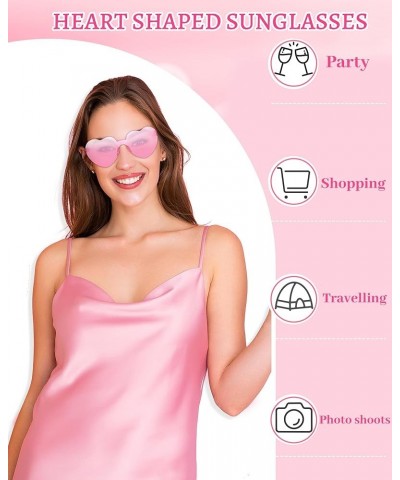 12PCS Heart Sunglasses Candy Color Heart Glasses for Women Heart Sun Glasses for Bachelorette Birthday Party 1-12pc Pink $8.4...