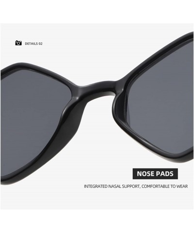 Rhombus Small Frame Street Shot Sunglasses Men and Women Outdoor Holiday Glasses (Color : A, Size : Medium) Medium D $21.68 D...