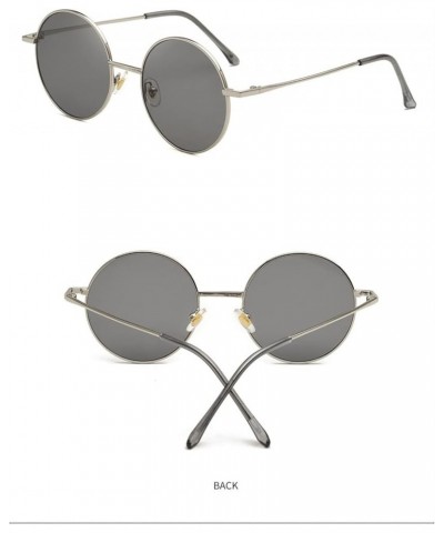 Men and Women Metal Round Outdoor Vacation Decorative Sunglasses (Color : B, Size : 1) 1 D $12.30 Designer