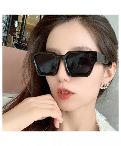 Square Frame Retro Fashion Sunglasses for Men and Women (Color : I, Size : 1) 1 D $14.49 Designer