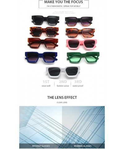 Square Frame Retro Fashion Sunglasses for Men and Women (Color : I, Size : 1) 1 D $14.49 Designer