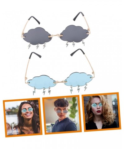 4 Pcs Sunglasses Frameless Sunglasses Women Sunglass Funny Miss The Clouds Pc, Metal As Shownx3pcs $10.10 Rimless