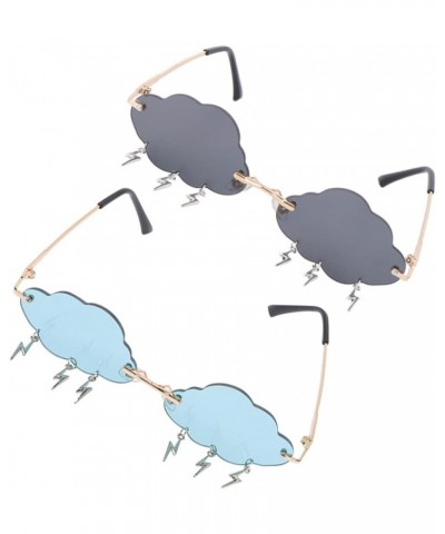 4 Pcs Sunglasses Frameless Sunglasses Women Sunglass Funny Miss The Clouds Pc, Metal As Shownx3pcs $10.10 Rimless