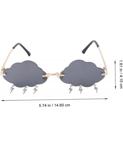 4 Pcs Sunglasses Frameless Sunglasses Women Sunglass Funny Miss The Clouds Pc, Metal As Shownx3pcs $10.10 Rimless