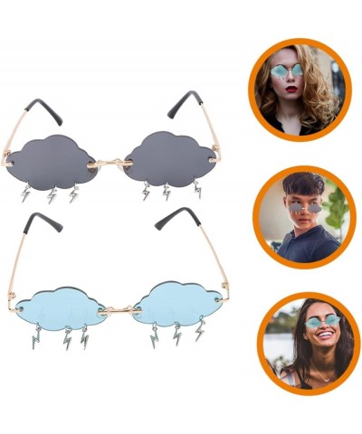 4 Pcs Sunglasses Frameless Sunglasses Women Sunglass Funny Miss The Clouds Pc, Metal As Shownx3pcs $10.10 Rimless