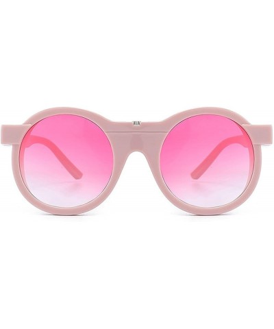 Fashion SteamPunk Style Vintage Round Sunglasses Men Women Outdoor Sports Side Shield Design Sun Glasses Pink $9.70 Round