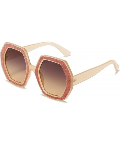 Women Large Frame Fashion Outdoor Vacation Beach Party Decorative Sunglasses (Color : F, Size : 1) 1 E $17.25 Designer