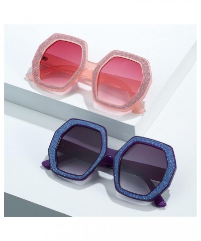 Women Large Frame Fashion Outdoor Vacation Beach Party Decorative Sunglasses (Color : F, Size : 1) 1 E $17.25 Designer