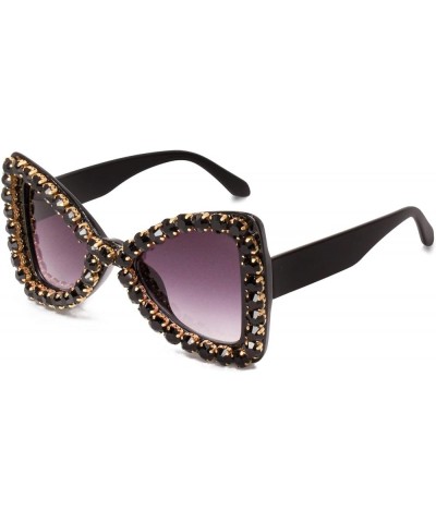 Bling Bedazzled Rhinestone Sunglasses for Women Sparkly Glitter Diamond Rave Glasses Elton Disco Accessories 1 - Black $11.38...