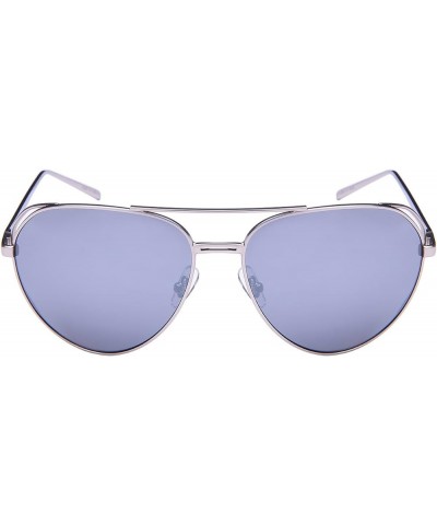 Aviator Sheild Cut Out w/Color Mirror Lens 25141-REV Matte Silver Grey $8.99 Aviator