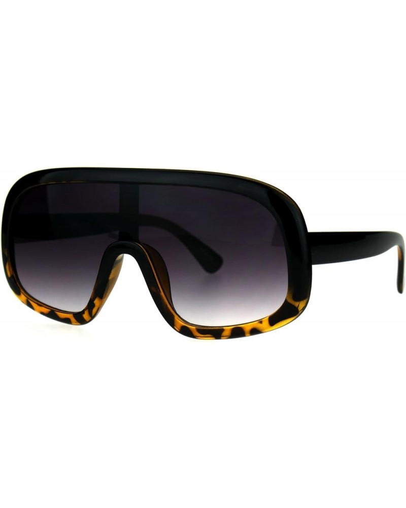 Shield Goggle Style Sunglasses Futuristic Oversized Fashion Shades UV 400 Black Tortoise (Smoke) $7.98 Goggle