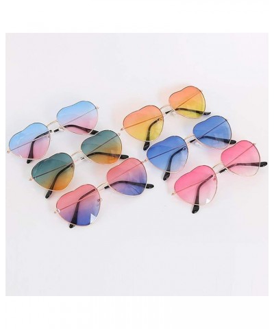 Women Lovely Heart Shape Over-sized Sunglasses Halloween Cat Eye Retro Sun Glasses UV400 Golden Frame 1 Pack Transition Red L...