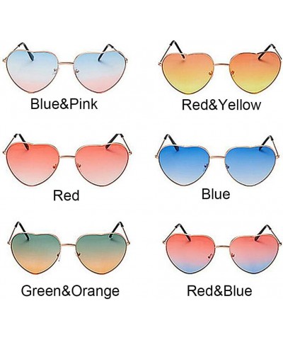 Women Lovely Heart Shape Over-sized Sunglasses Halloween Cat Eye Retro Sun Glasses UV400 Golden Frame 1 Pack Transition Red L...