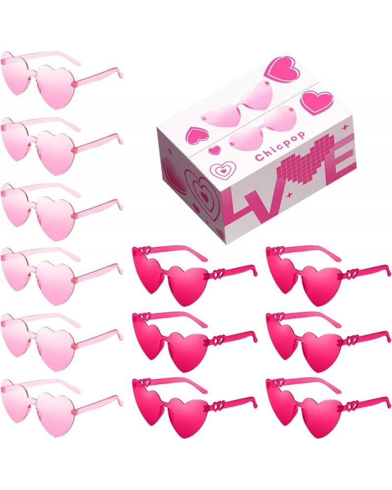 12 Pairs Heart Sunglasses For Women Heart Shaped Sunglasses heart sunglasses For Valentines Day Party Favors 12-pinkrose $17....