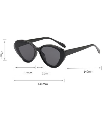 Vintage Cat Eye Men's and Women's Sunglasses Outdoor Holiday Commuter Trend UV400 Sunglasses Gift B $10.93 Designer