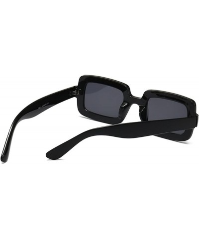 Rectangular Frame Men and Women Outdoor Vacation Fashion Sunglasses (Color : F, Size : 1) 1 Medium $13.03 Designer