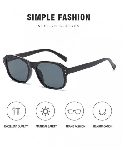 Fashion Retro Square Men and Women Sunglasses Casual Beach Vacation Sunglasses Sunglasses (Color : 2, Size : One Size) One Si...