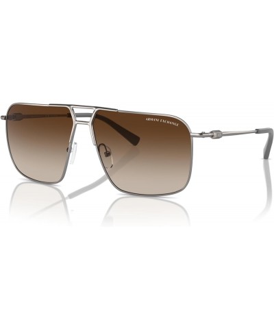 Men's Ax2050s Aviator Sunglasses Matte Gunmetal/Polarized Bronze $42.42 Aviator