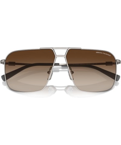 Men's Ax2050s Aviator Sunglasses Matte Gunmetal/Polarized Bronze $42.42 Aviator