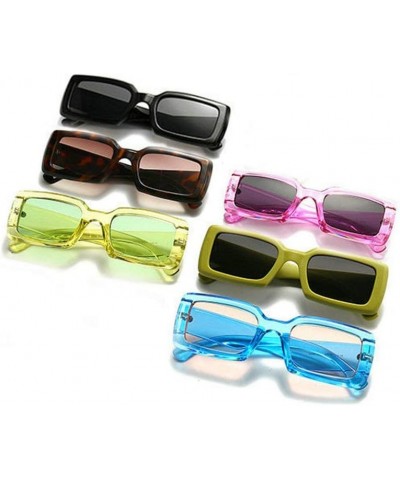 laureles/2021 Square Sunglasses Travel Small Rectangle Sunglasses Men Women Vintage Retro Candy Colors Shade Glasses Green Gr...