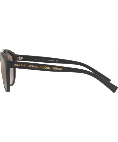 A|X ARMANI EXCHANGE AX4118S Round Sunglasses, Matte Black/Light Brown Mirrored Dark Gold, 54 mm $24.50 Round