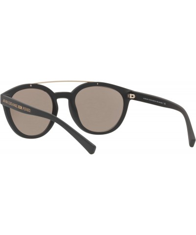 A|X ARMANI EXCHANGE AX4118S Round Sunglasses, Matte Black/Light Brown Mirrored Dark Gold, 54 mm $24.50 Round