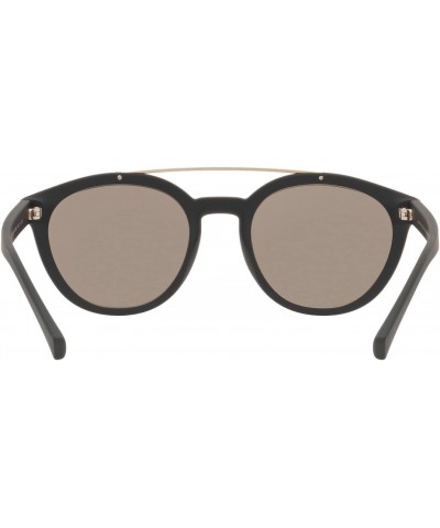 A|X ARMANI EXCHANGE AX4118S Round Sunglasses, Matte Black/Light Brown Mirrored Dark Gold, 54 mm $24.50 Round