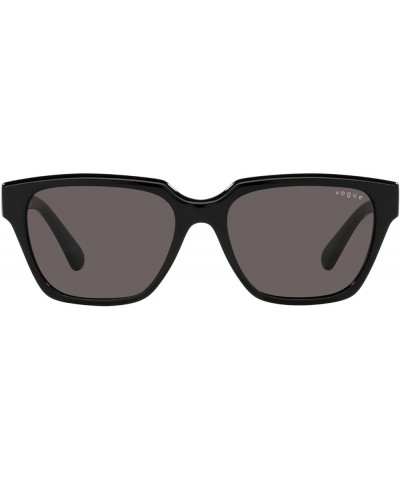 Women's Vo5512s Rectangular Sunglasses Black/Black Smoke $27.09 Designer