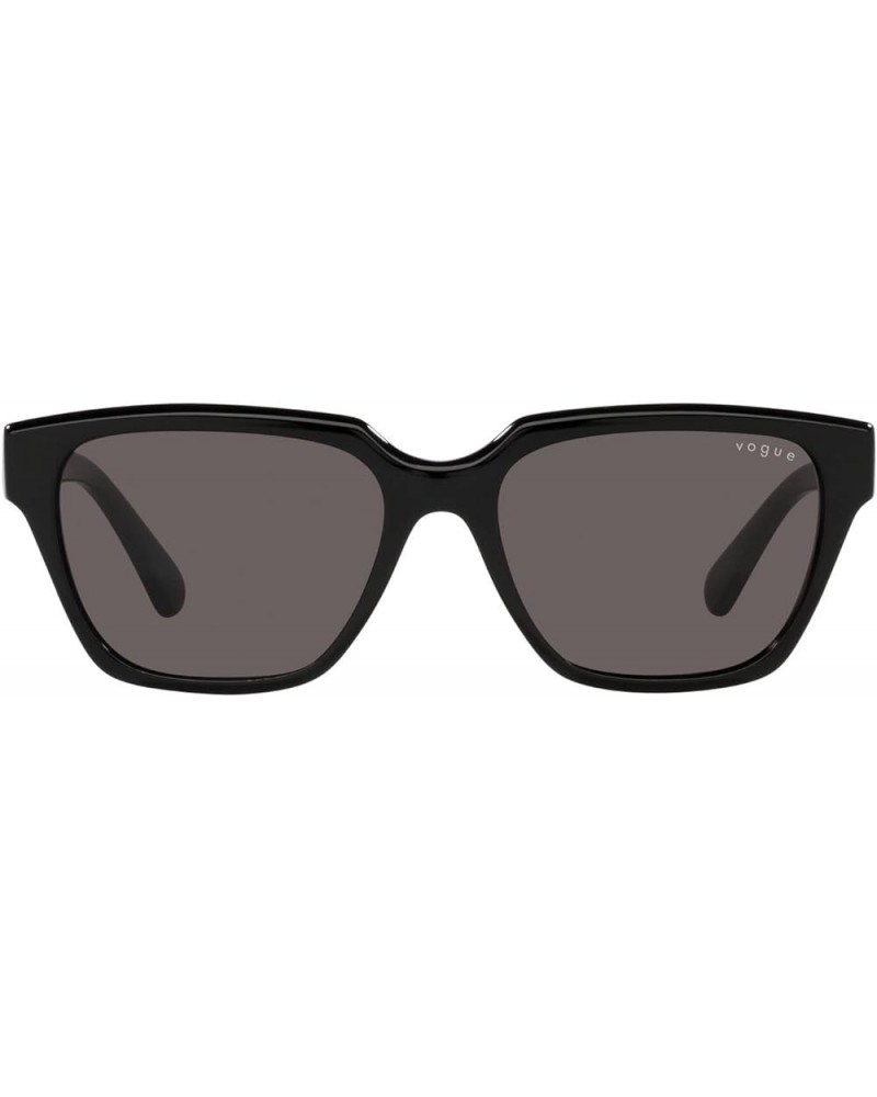 Women's Vo5512s Rectangular Sunglasses Black/Black Smoke $27.09 Designer