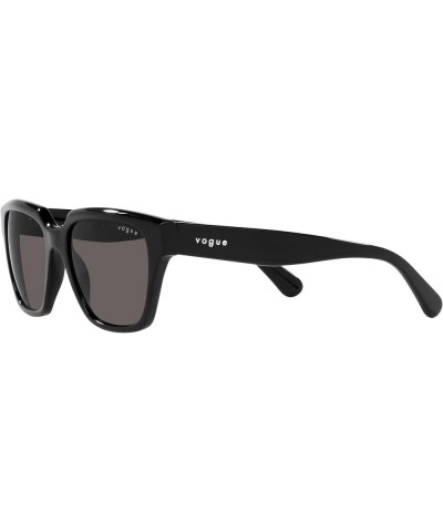 Women's Vo5512s Rectangular Sunglasses Black/Black Smoke $27.09 Designer