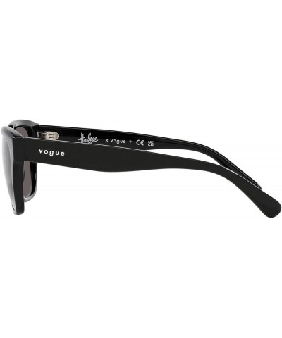 Women's Vo5512s Rectangular Sunglasses Black/Black Smoke $27.09 Designer