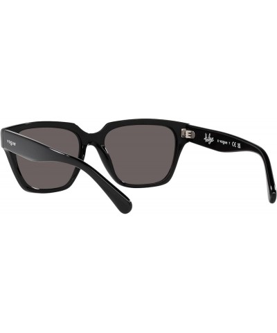 Women's Vo5512s Rectangular Sunglasses Black/Black Smoke $27.09 Designer