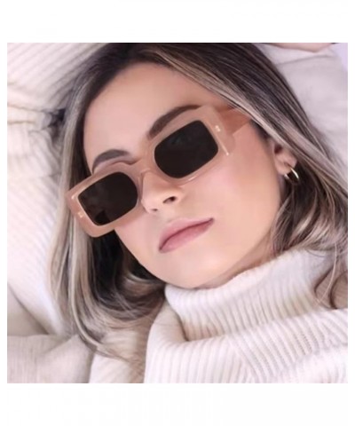 Square Retro Men and Women Outdoor Sunglasses, Sunshade Glasses for Vacation Driving (Color : D, Size : Medium) Medium A $11....