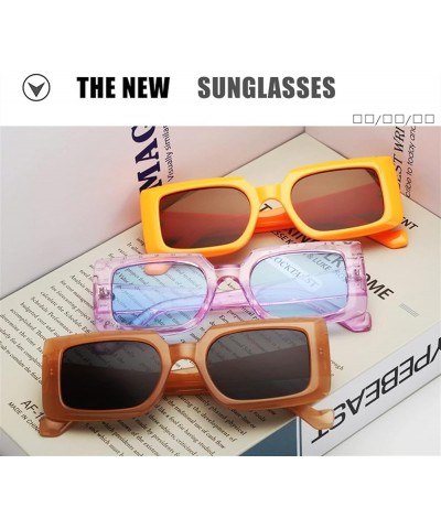 Square Retro Men and Women Outdoor Sunglasses, Sunshade Glasses for Vacation Driving (Color : D, Size : Medium) Medium A $11....