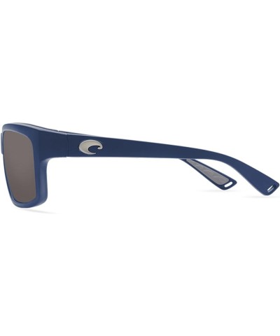 Men's Cut Rectangular Sunglasses Matte Atlantic Blue/Grey Polarized-580g $92.50 Rectangular