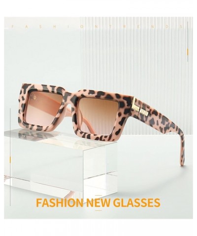 Square Fashion Retro Men and Women Sunglasses for Outdoor Vacation (Color : G, Size : Medium) Medium D $17.00 Designer