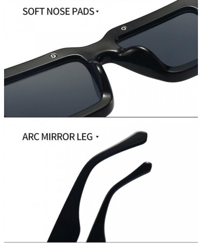 Square Fashion Retro Men and Women Sunglasses for Outdoor Vacation (Color : G, Size : Medium) Medium D $17.00 Designer