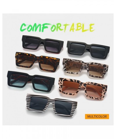 Square Fashion Retro Men and Women Sunglasses for Outdoor Vacation (Color : G, Size : Medium) Medium D $17.00 Designer