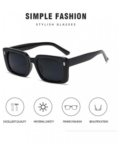 Square Frame Retro Men And Women Sunglasses Vacation Beach Trendy UV400 Sunglasses Gift C $16.93 Designer