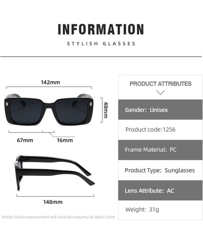 Square Frame Retro Men And Women Sunglasses Vacation Beach Trendy UV400 Sunglasses Gift C $16.93 Designer