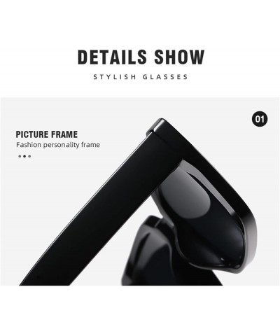 Square Frame Retro Men And Women Sunglasses Vacation Beach Trendy UV400 Sunglasses Gift C $16.93 Designer