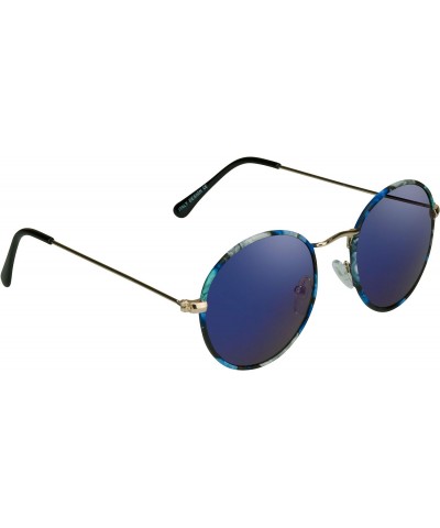 Rounded Retro Sunglasses Thin Metal Frames. Smoke, Brown, Blue Mirror, Green Mirror or Silver Mirror. $10.65 Round