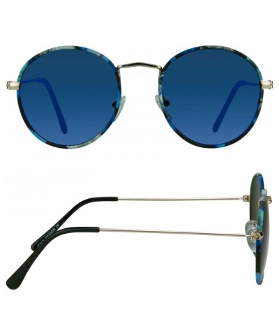 Rounded Retro Sunglasses Thin Metal Frames. Smoke, Brown, Blue Mirror, Green Mirror or Silver Mirror. $10.65 Round