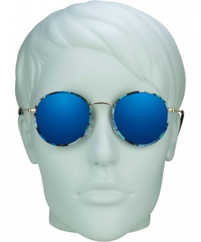 Rounded Retro Sunglasses Thin Metal Frames. Smoke, Brown, Blue Mirror, Green Mirror or Silver Mirror. $10.65 Round