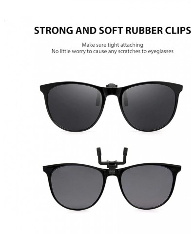 Polarized Clip on Sunglasses for Men & Women UV Protection with Flip Up Anti Glare Fishing Driving Glasses … Black $10.12 Rim...